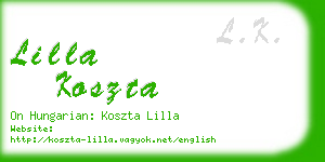 lilla koszta business card